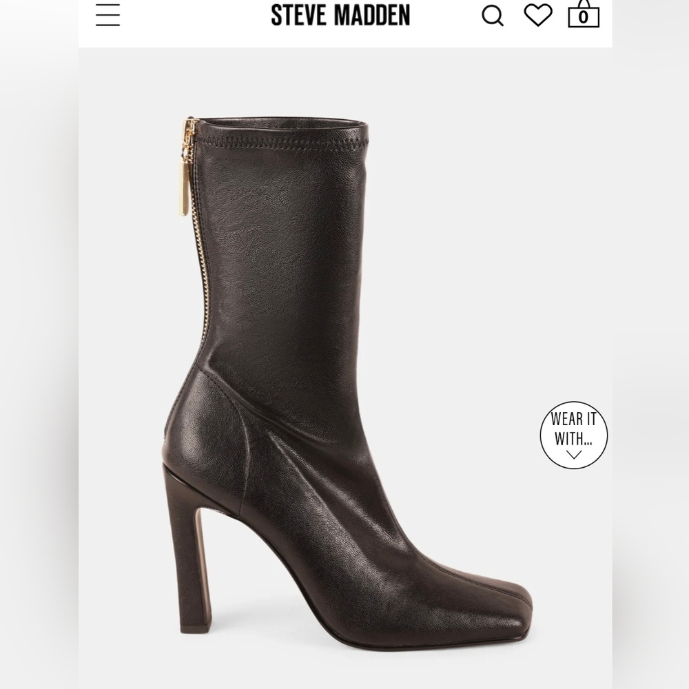 Steve Madden Black Heeled Boots